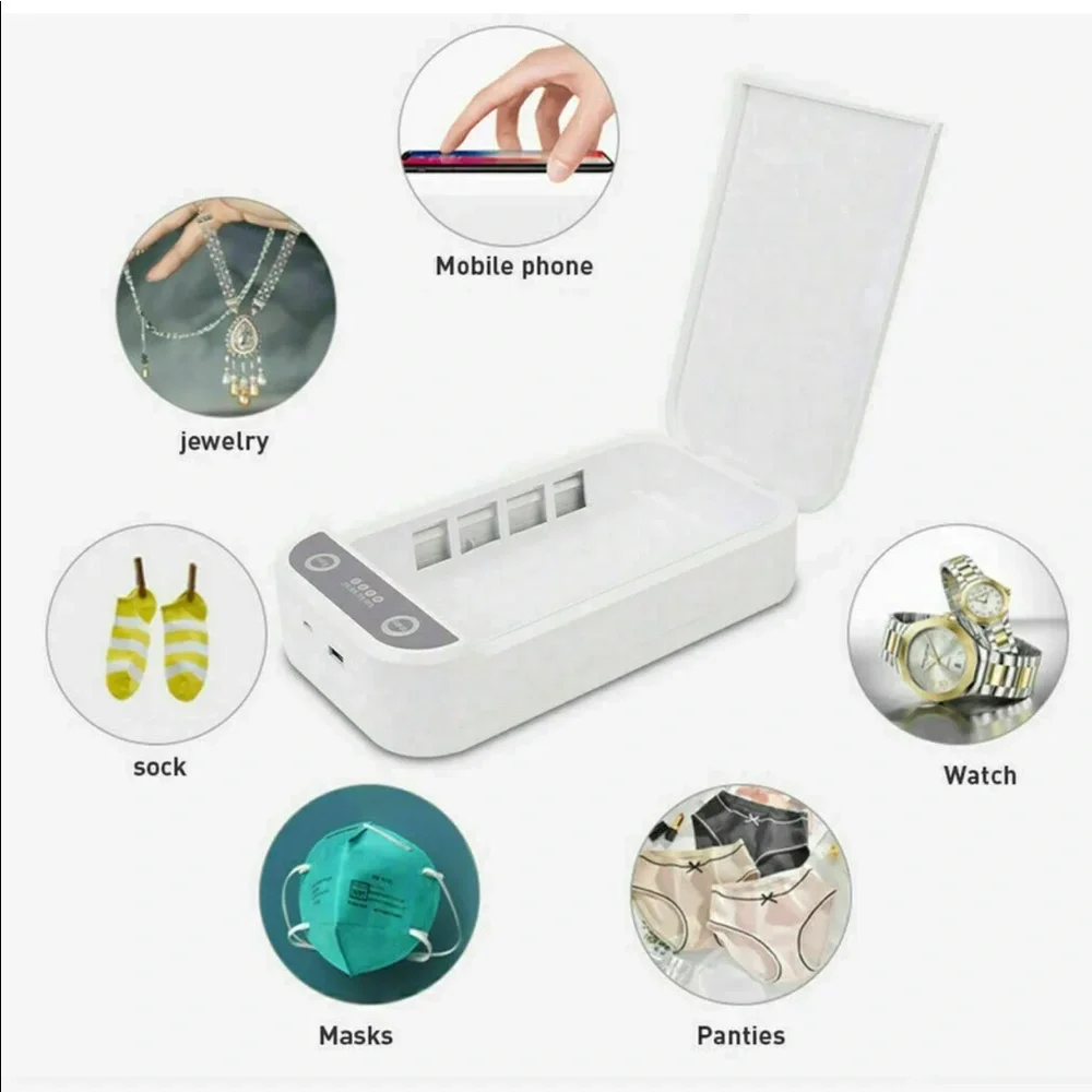 NEW UV Light Sanitizer Box Cleaner For Smartphone Jewelry Toy